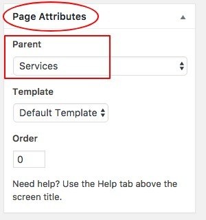 create a child page